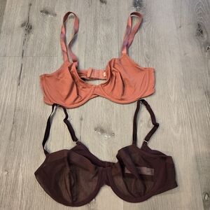 Auden Demi Coverage Unlined Bra Bundle Sz 32C